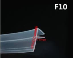 2 Meter/lot Widened F/h shape silicone rubber shower room door window glass seal strip weatherstrip for 6/8/10/12 mm glass