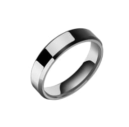 Auxauxme Personlized Name Wedding Rings Stainless Steel Engraved Name Date Custom Jewelry for Women Men Anniversary Jewelry Gift