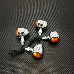 Motorbike Turn Signal Lights for Cruiser Bobber Sportster Cafe Racer Universal 12V Retro Metal Blinkers Single Wire Clignotant