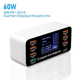 60W Quick Charge QC 3.0 4.0 USB Charger Adapter USB C Charger Phone Tablet Fast Charger For iPhone 12 Pro Xiaomi Huawei Samsung