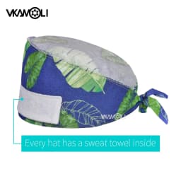pink Printed Hats Men And Women Work Hat Scrub Cap Gorro Enfermera Quirofano Scrub Cap cotton Scrubs hat nurse accessories