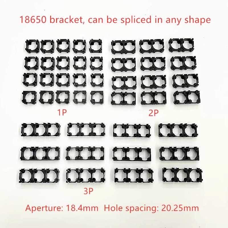 10/20/50/100PCS 18650 Battery Holder Safety Anti Vibration Holder Bracket Li-ion Cell Holder Cylindrical Plastic Case