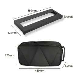 Guitar Effect Pedal Board Guitar Pedalboard Aluminum Alloy Pedalboard 15×4.9 Inch with Carrying Bag Effect Pedal Plate