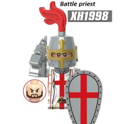 Medieval Knight Serie Figures Building Blocks Warrior Soldiers Guards Lion Heart Hospital Teutonic Knight Battle Pastor Kid Gift
