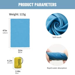 Hiturb Outdoor Travel Round Cloth Bag Packaging Quick Drying Towel Absorbent Quick Drying Lightweight Portable Beach Running