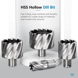1pc HSS Hole Cutter 6-60mm Weldon Shank Hole Saw Hollow Drill Bit HSS Core Drill Bit For Metal Drilling Tools