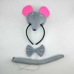 Adult Kids Party Koala Bear Ear Headband Bow Tie Tail Set Gifts Animal Hair Bands Plush Birthday Halloween Costume Cosplay