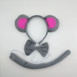 Adult Kids Party Koala Bear Ear Headband Bow Tie Tail Set Gifts Animal Hair Bands Plush Birthday Halloween Costume Cosplay