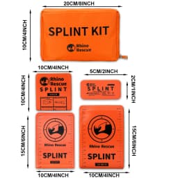 First Aid Splint-Lightweight Reusable Combat Splint, RHINO RESCUE First Aid Medical Splint For Bone Fracture Treatment