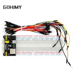 3.3V/5V MB102 Breadboard power module+MB-102 830 points Prototype Bread board for arduino kit +65 jumper wires wholesale GOHJMY
