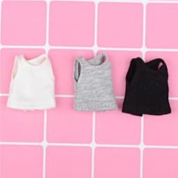 New Solid Color Doll Vest Clothes T-Shirt for OB11, OBitsu11, Molly, 1/12 BJD Doll Clothes Accessories for Dolls