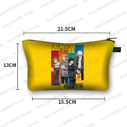 Japanese Anime Jujutsu Kaisen Cosmetic Bag Gojo Satoru Tops Yuji Itadori Girls Makeup Bags Women Cosmetic Case Mini Handbag