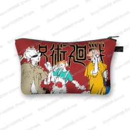 Japanese Anime Jujutsu Kaisen Cosmetic Bag Gojo Satoru Tops Yuji Itadori Girls Makeup Bags Women Cosmetic Case Mini Handbag