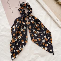 Fashion Leopard Print Bow Satin Long Ribbon Ponytail Scarf Hair Tie Scrunchies Women Girls Elastic Hair Bands Hair Accessories