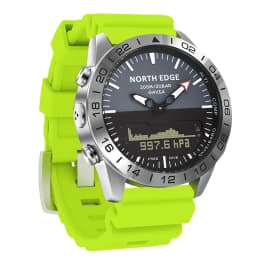 NORTH EDGE Men‘s Dive 50M Sports Digital Watch Luxury Full Steel Business Watches Waterproof 200m Altimeter Barometer Compass