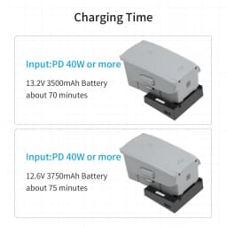 USB Battery Charger For Mavic Air 2 /2S Drone Fast Charger Battery USB Charging With TYPE C Cable Accessories