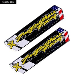 2PCS/Lot Aluminium Motorcycle Exhaust Pipes Pipe Decal Stickers Accessories For USA Brother for YAMAHA Kawasaki Suzuki Honda