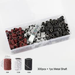 Nail Sanding Ring Bands 80/120/180/240 Grit Electric Manicure Drill Grinding Heads UV Gel Polish Removal Pedicure Abrasive Tools