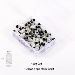 Nail Sanding Ring Bands 80/120/180/240 Grit Electric Manicure Drill Grinding Heads UV Gel Polish Removal Pedicure Abrasive Tools