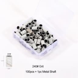 Nail Sanding Ring Bands 80/120/180/240 Grit Electric Manicure Drill Grinding Heads UV Gel Polish Removal Pedicure Abrasive Tools