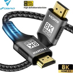 FDBRO 8K HDMI 2.1 Cable 4K@120Hz 8K@60Hz HDMI2.1 48Gbps Adapter for RTX 3080 EARC HDR10+ Video Cable PC Laptop TV Box PS5