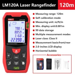 UNI-T Laser Rangefinder LM50A LM70A LM100A LM120A Laser Distance Meter Digital Range Finder Tape Measure