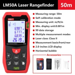 UNI-T Laser Rangefinder LM50A LM70A LM100A LM120A Laser Distance Meter Digital Range Finder Tape Measure