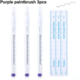Sterile Skin Marker Pen Fixed Point Tattoo Skin Positioning Measuring Marker Eyebrow Skin Marker Eyelash Extension Grafting Tool