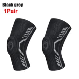 2Pcs=1Pair Compression Knee Support Brace with Patella Gel Pads and Side Stabilizers - for Arthritis Pain,Running,Sports