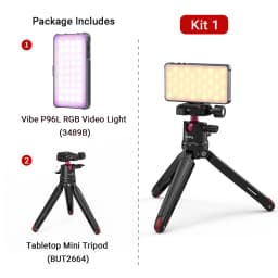SmallRig P96L RGB Video Light Portable Metal LED Camera Light, 2500-9000K CRI 96+ Photo and Video Lighting for Sony -3489B