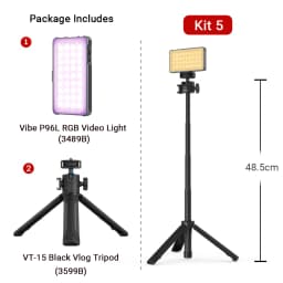 SmallRig P96L RGB Video Light Portable Metal LED Camera Light, 2500-9000K CRI 96+ Photo and Video Lighting for Sony -3489B