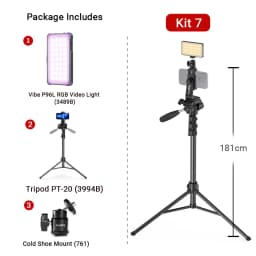 SmallRig P96L RGB Video Light Portable Metal LED Camera Light, 2500-9000K CRI 96+ Photo and Video Lighting for Sony -3489B