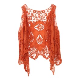Hippie Froral Patch Design Vest Retro Vintage Crochet Summer Beach Cover Up Top Asymmetric Open Stitch Kimono Cardigain 2023