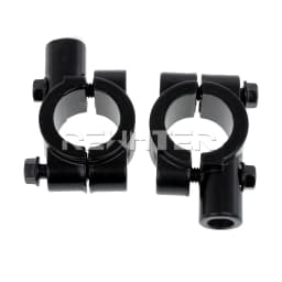 Motorcycle Mirror Mount Clamp Rear View Mirror Holder Adapter Silver Black Metal 22mm 25mm Handlebar 10mm 8mm Thread 2PCS