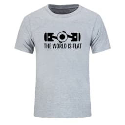 New Summer The World Is Flat Engine T Shirt Short Sleeve Custom T-shirts New Style Men O-neck Cotton T Shirts EU Size