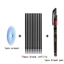 Magic Erasable Pen Refill Set 0.5mm Washable Handle Erasable Gel-Ink Pen Colored Ink Rods School Office Writing Stationery
