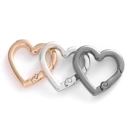5Pcs/lot 25mm Metal Heart Shape Spring Clasps Openable Carabiner Keychain Bag Clips Hook Dog Chain Buckles Connector Accessories