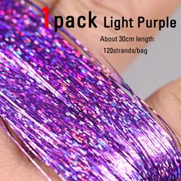 ICERIO Soft Holographic Flat Krystal Flash Tinsel Flashabou Fly Tying Material Pike Trout Streamers Jig Fishing Hook Lure