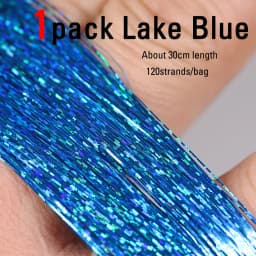 ICERIO Soft Holographic Flat Krystal Flash Tinsel Flashabou Fly Tying Material Pike Trout Streamers Jig Fishing Hook Lure