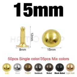 Metal Dome Cap Rivets Studs Round Rivet for Leather Craft Bag Belt Clothing Garment Shoes Collar Parts Accessories