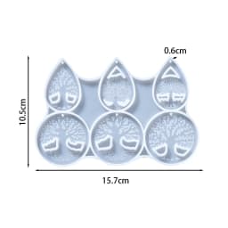 Earring Pendant Silicone Mold Epoxy Resin Jewelry Making Molds Heart Leaves Moon DIY Charms Pendant Mould Creative Jewelry Craft