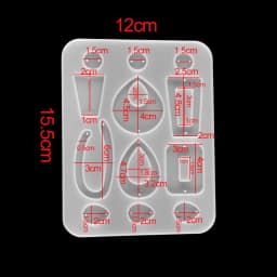 Earring Pendant Silicone Mold Epoxy Resin Jewelry Making Molds Heart Leaves Moon DIY Charms Pendant Mould Creative Jewelry Craft