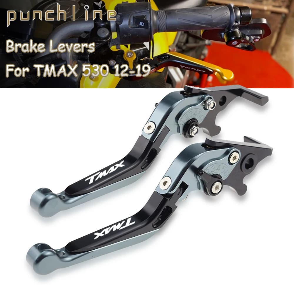 Fit TMAX 530 DX 2012-2019 Brake Handles For T-MAX 530 SX 12-19 T-MAX 500 08-11 TMAX 560 20-21 Folding Extendable Brake Levers