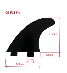 3 Pieces G5 Surfboard Fins Size M SUP Accessory Surf Fin Paddle Board Fin