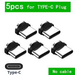 Round Magnetic Cable Plug Type C Micro USB C Plugs Fast Charging Phone Magnet Charger Plug for iPhone 1m Line Chargering