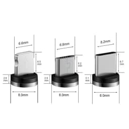 Round Magnetic Cable Plug Type C Micro USB C Plugs Fast Charging Phone Magnet Charger Plug for iPhone 1m Line Chargering