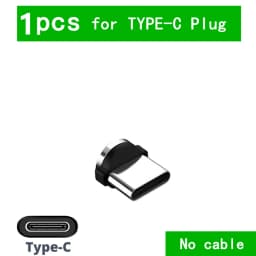 Round Magnetic Cable Plug Type C Micro USB C Plugs Fast Charging Phone Magnet Charger Plug for iPhone 1m Line Chargering