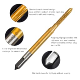 HSS Thread Tap M1 M1.2 M1.4 M 1.6 M1.7 M1.8 Screw Machine Tap Titanium Coating Metal Screw Hole Tap Drill Steel Tap Drill Bit