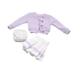 Blyth Doll Clothes Fashion Three-piece Purple Wool Cardigan for Toys Azone OB23 OB24 Doll Accessories