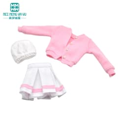 Blyth Doll Clothes Fashion Three-piece Purple Wool Cardigan for Toys Azone OB23 OB24 Doll Accessories